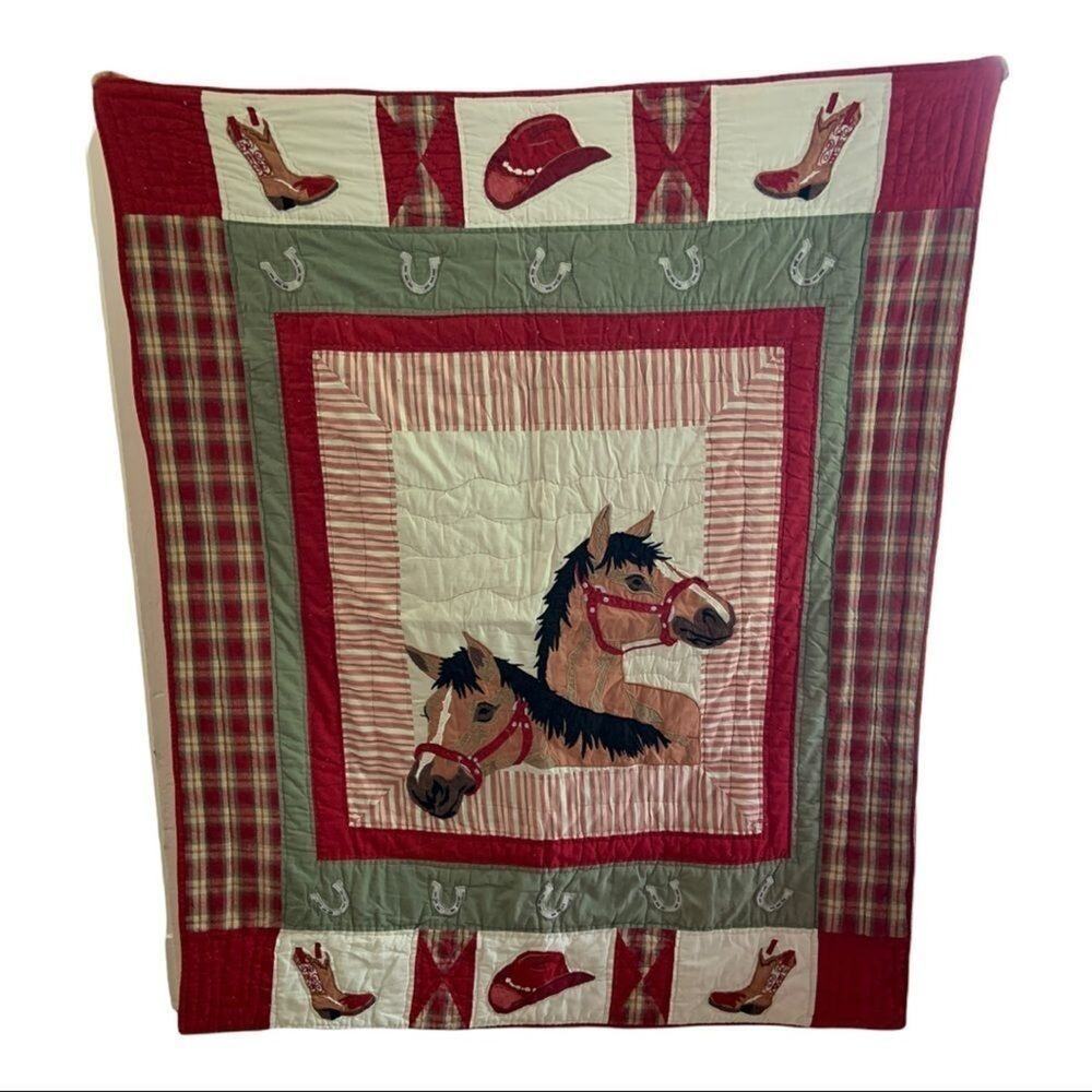 Vintage Longaberger Homestead rare horse quilt!